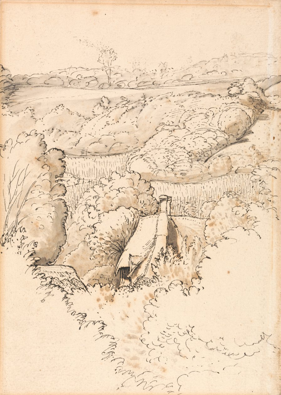 Un cottage parmi les arbres, Shoreham - Samuel Palmer