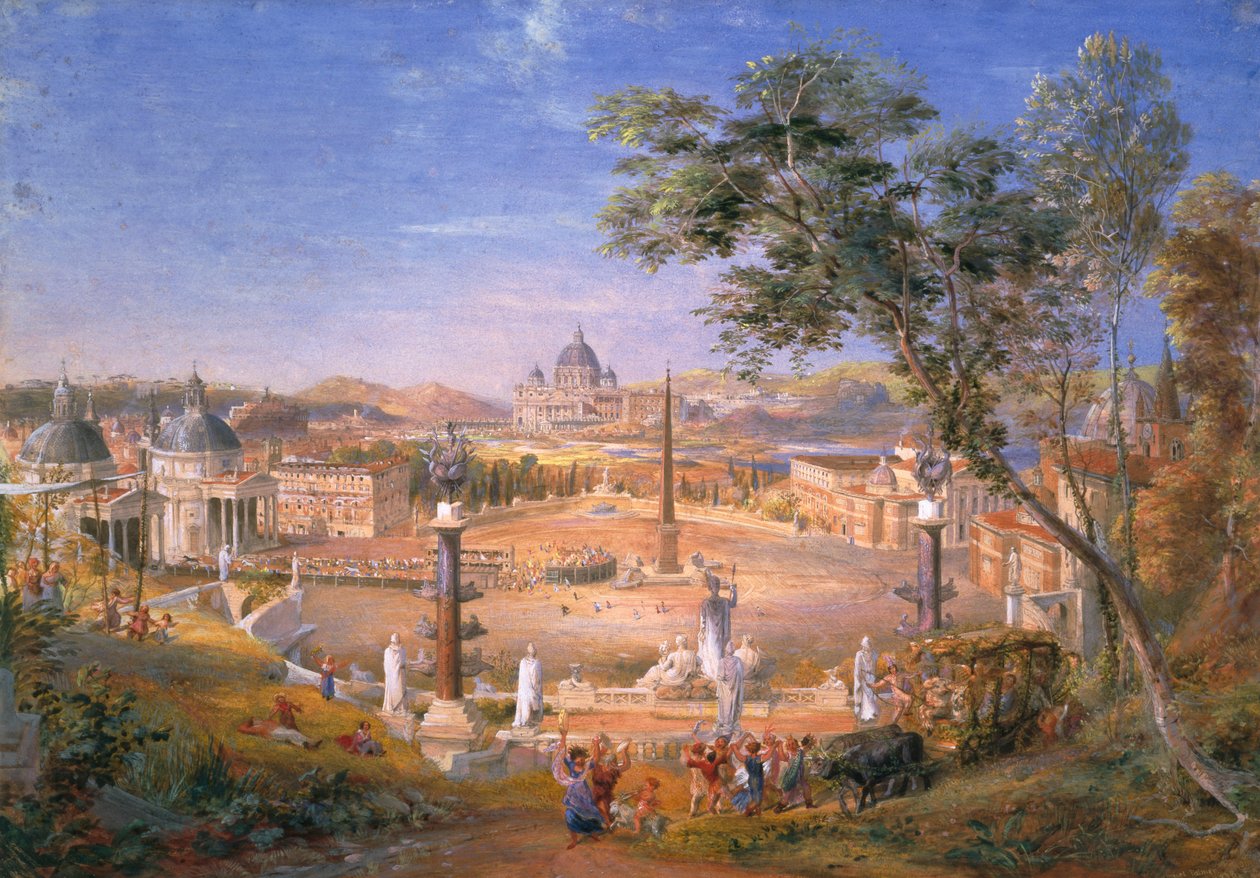 Vue de la Rome moderne pendant le carnaval - Samuel Palmer