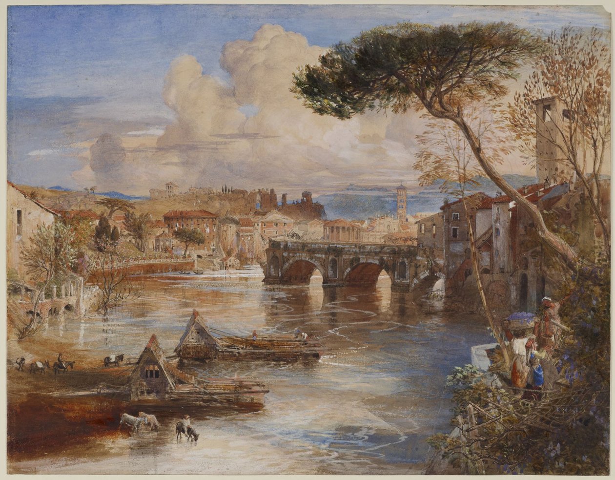 Le pont brisé, Rome - Samuel Palmer