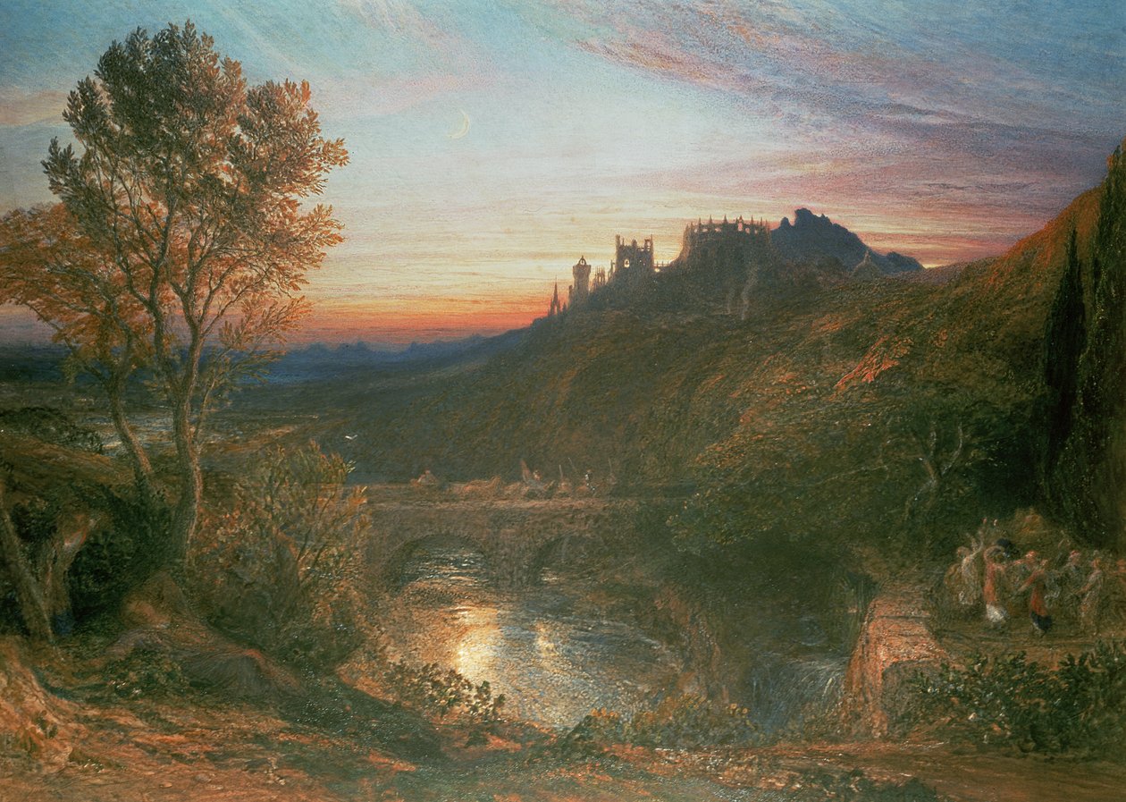 La ville au coucher du soleil - Samuel Palmer