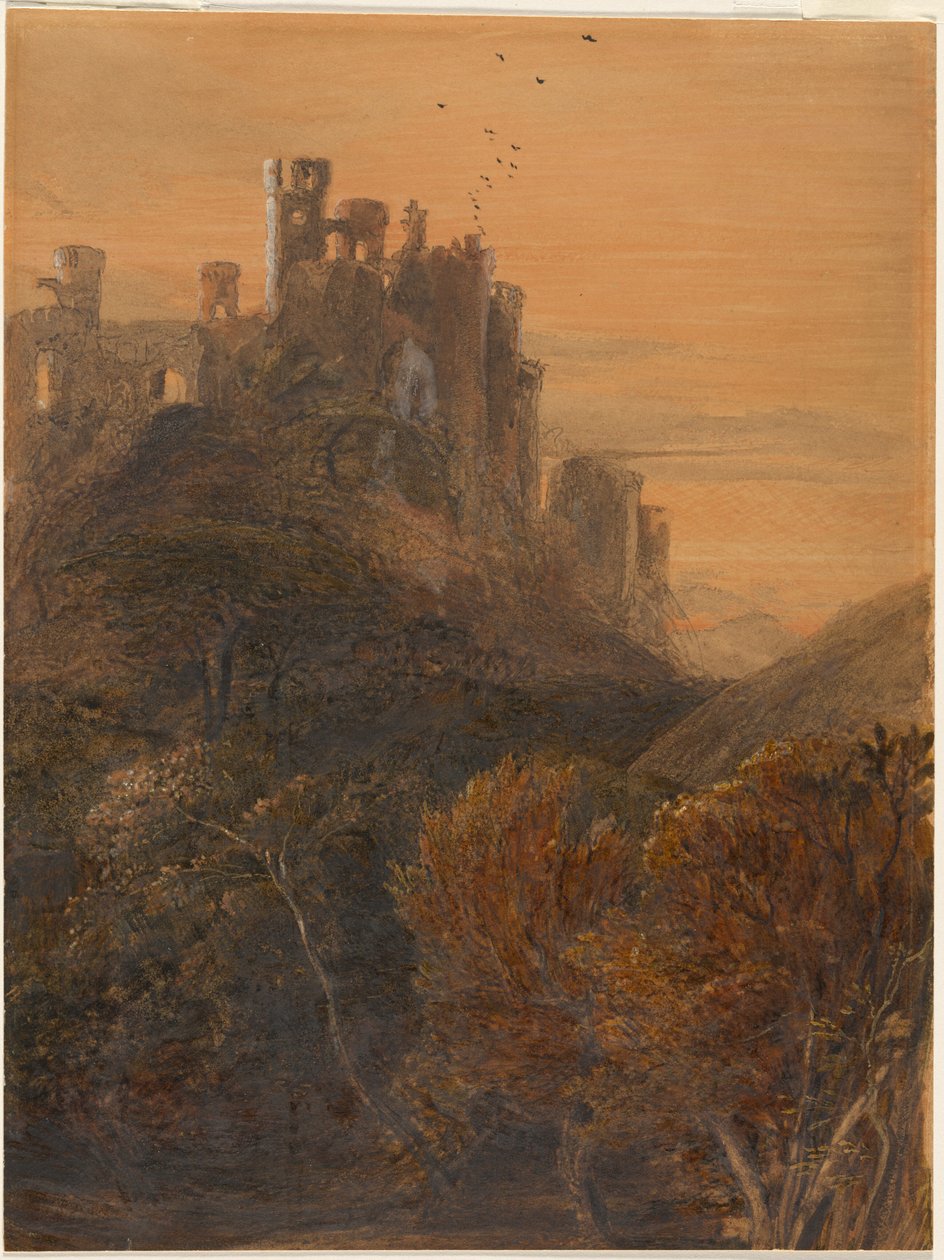 Le château enchanté au crépuscule - Samuel Palmer