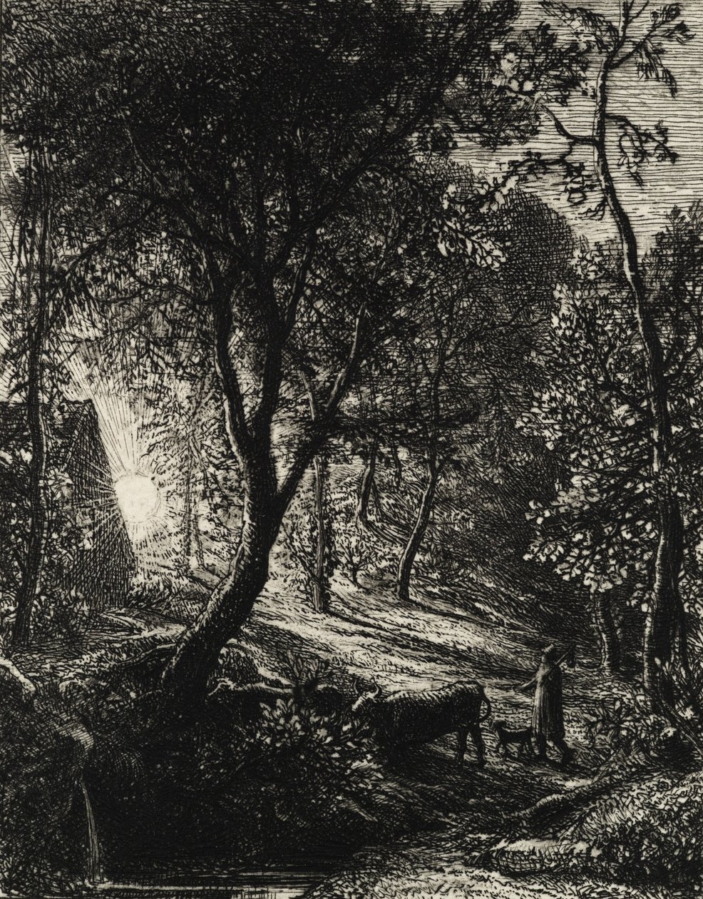 Le Cottage du berger, ou Coucher de soleil, 1850 - Samuel Palmer