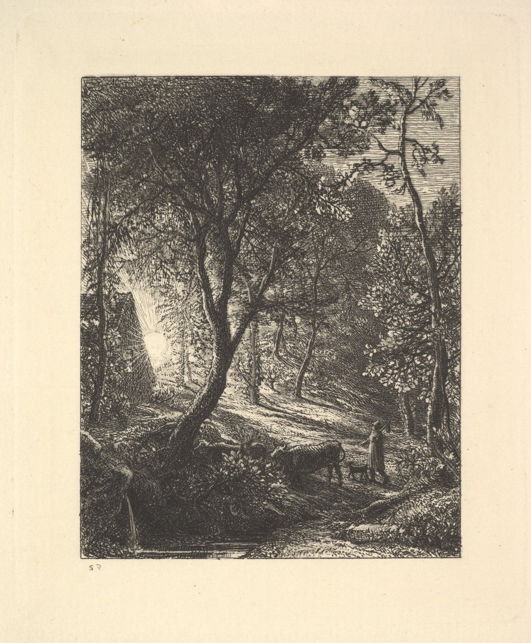 Le Cottage du Berger, ou Coucher de Soleil, 1880 - Samuel Palmer