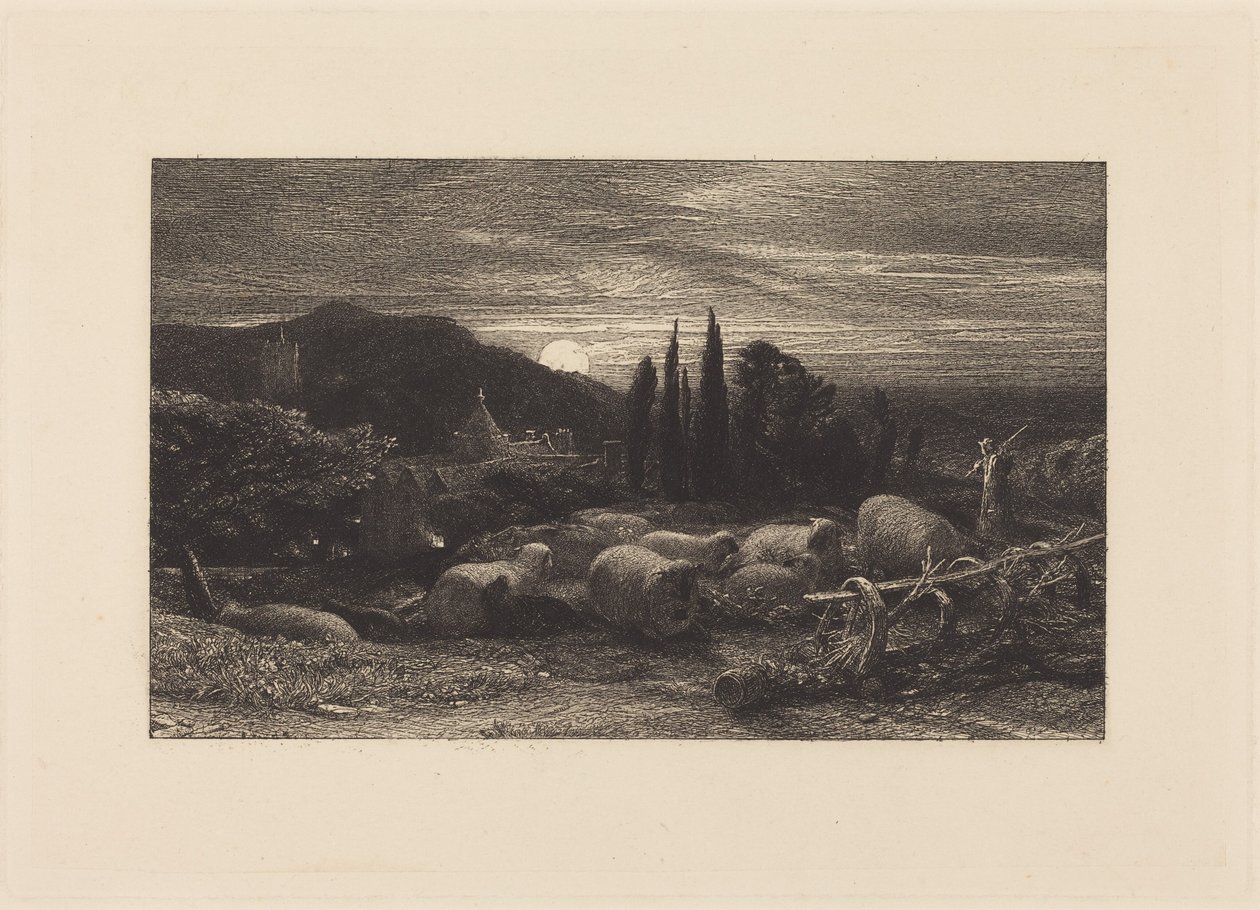 La lune montante, ou Une pastorale anglaise - Samuel Palmer
