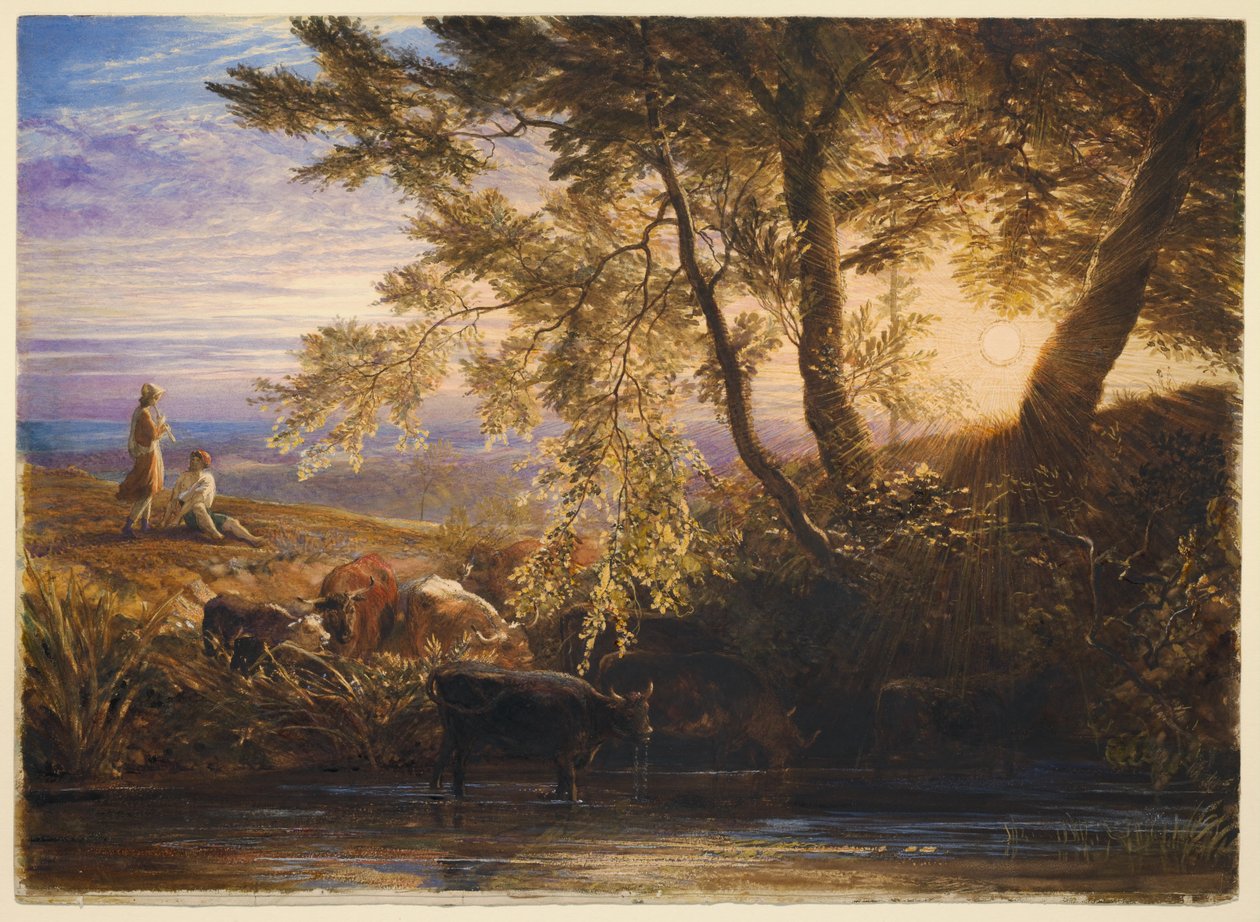 Le soleil couchant - Samuel Palmer
