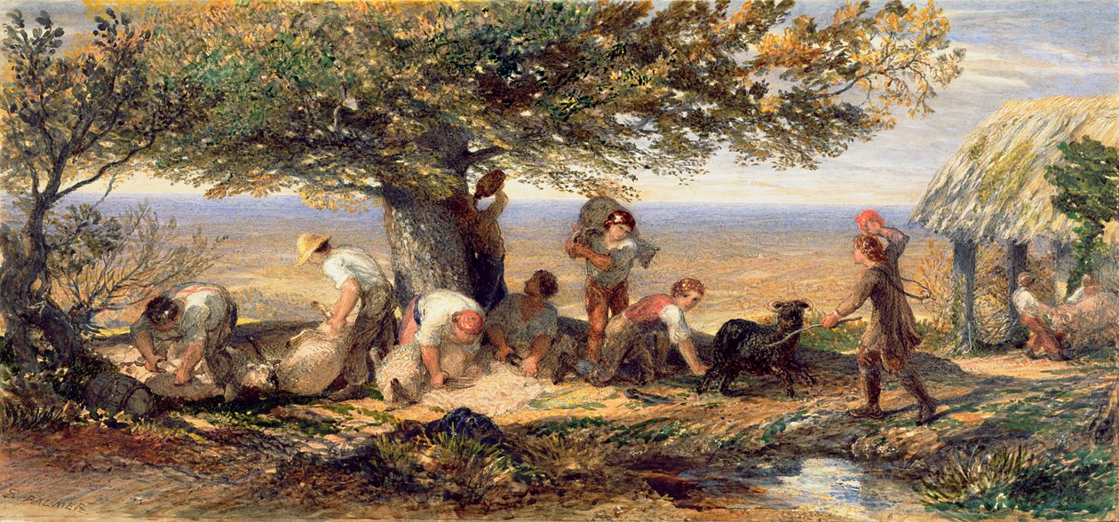 Les tondeurs de moutons, c.1863 - Samuel Palmer