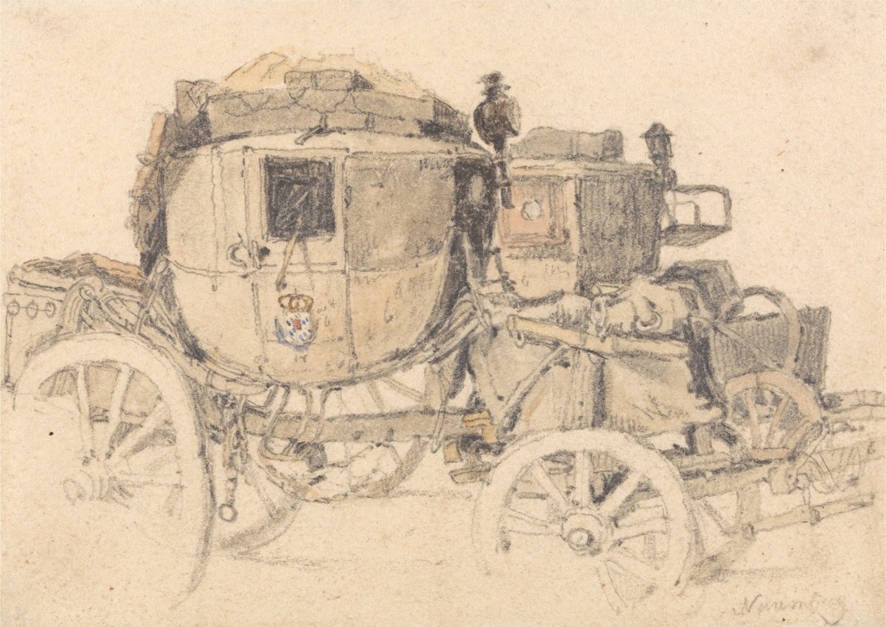 Une diligence, vue latérale: Nuremberg - Samuel Prout