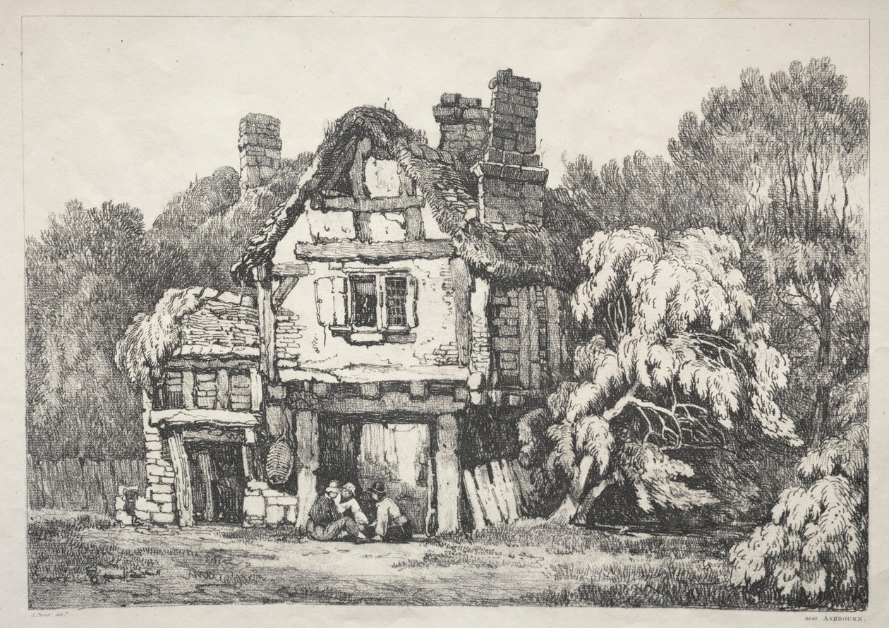 Une série de bâtiments anciens et de cottages ruraux dans le nord de l