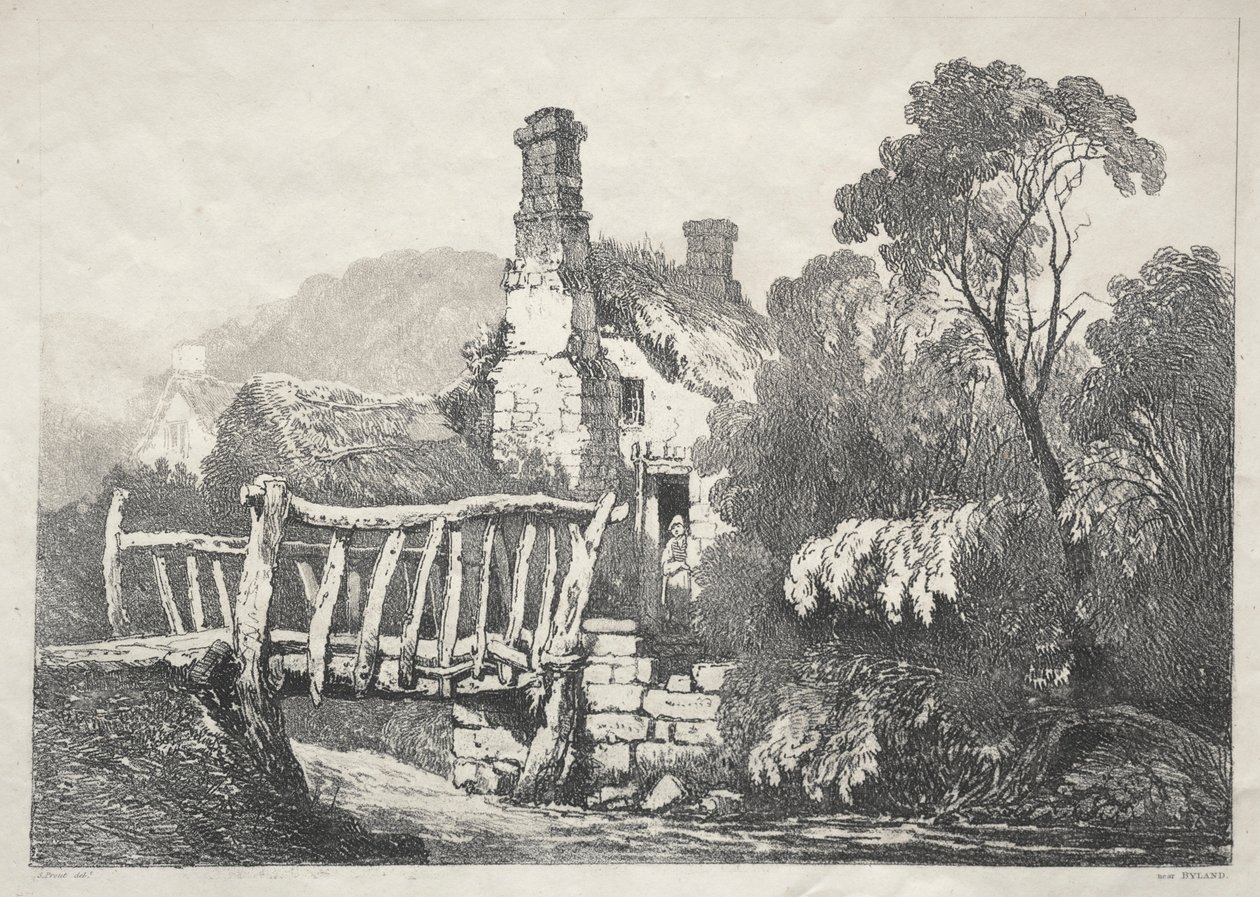 Une série de bâtiments anciens et de cottages ruraux dans le nord de l