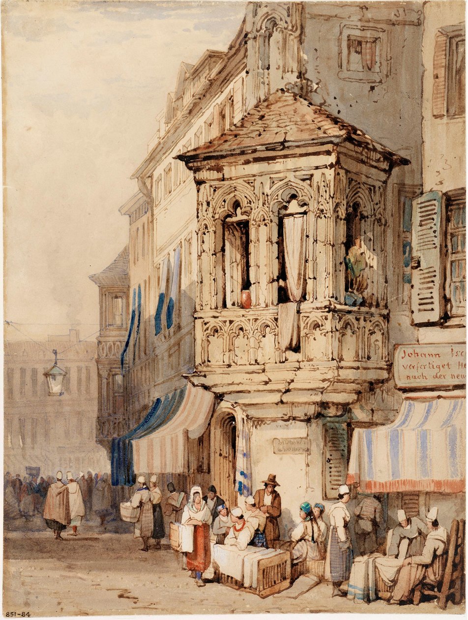 Un coin de rue à Mayence, Allemagne - Samuel Prout