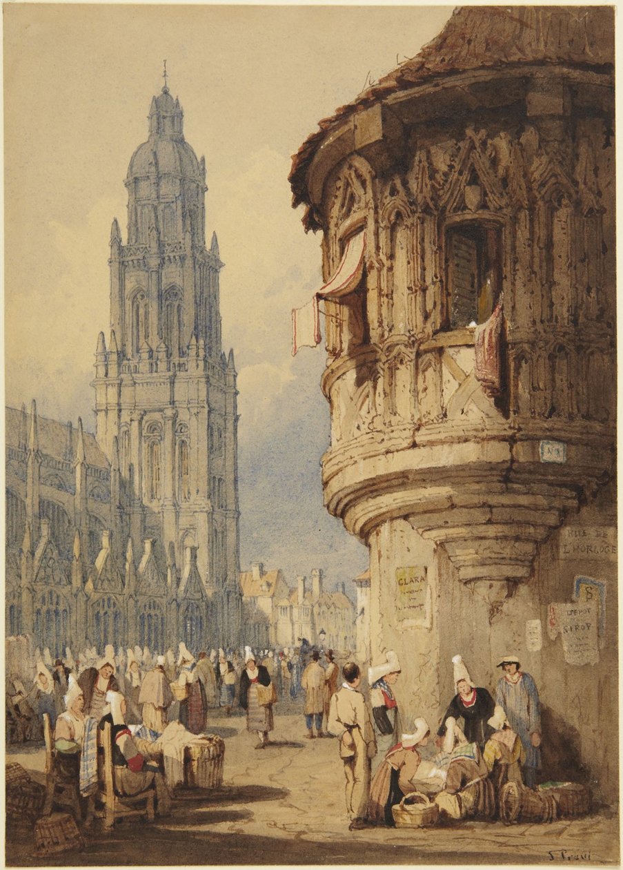Scène de marché - Samuel Prout