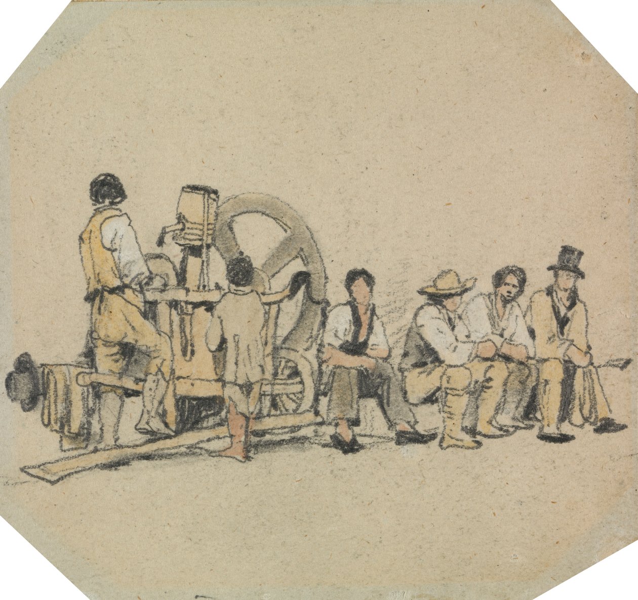 Broyeur mécanique avec figures - Samuel Prout