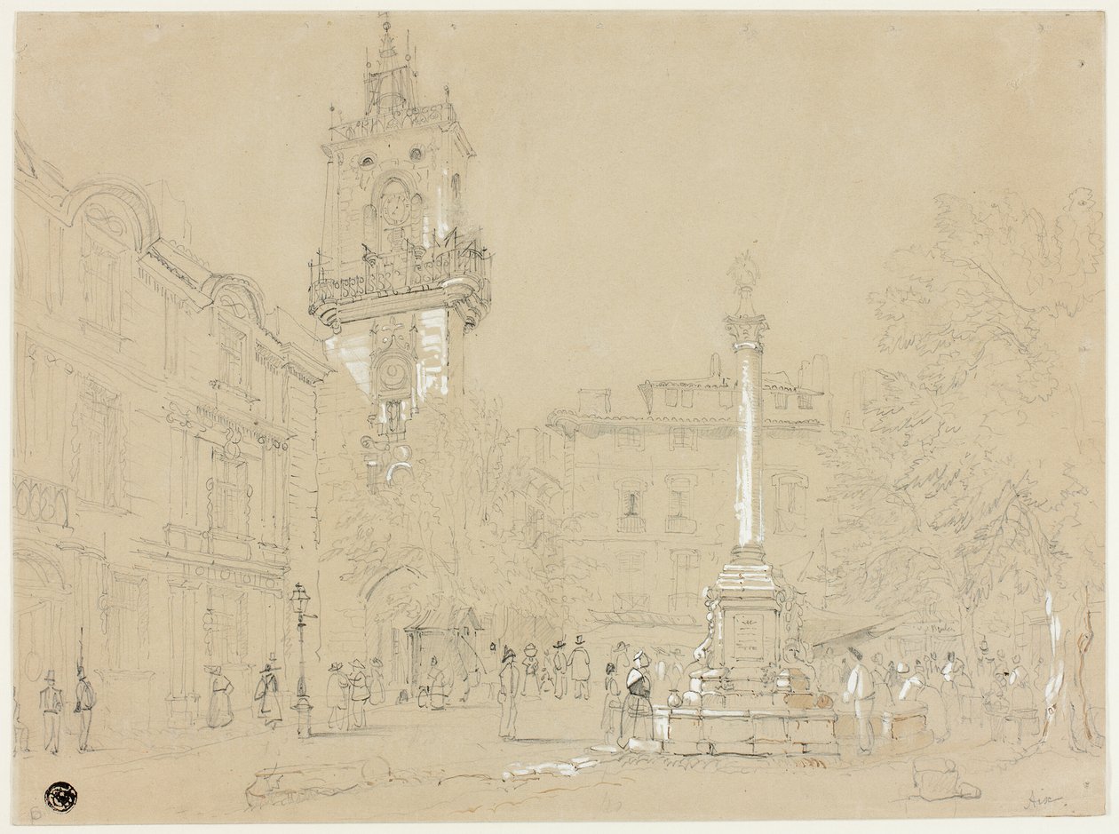 Square in Aix-en-Provence - Samuel Prout
