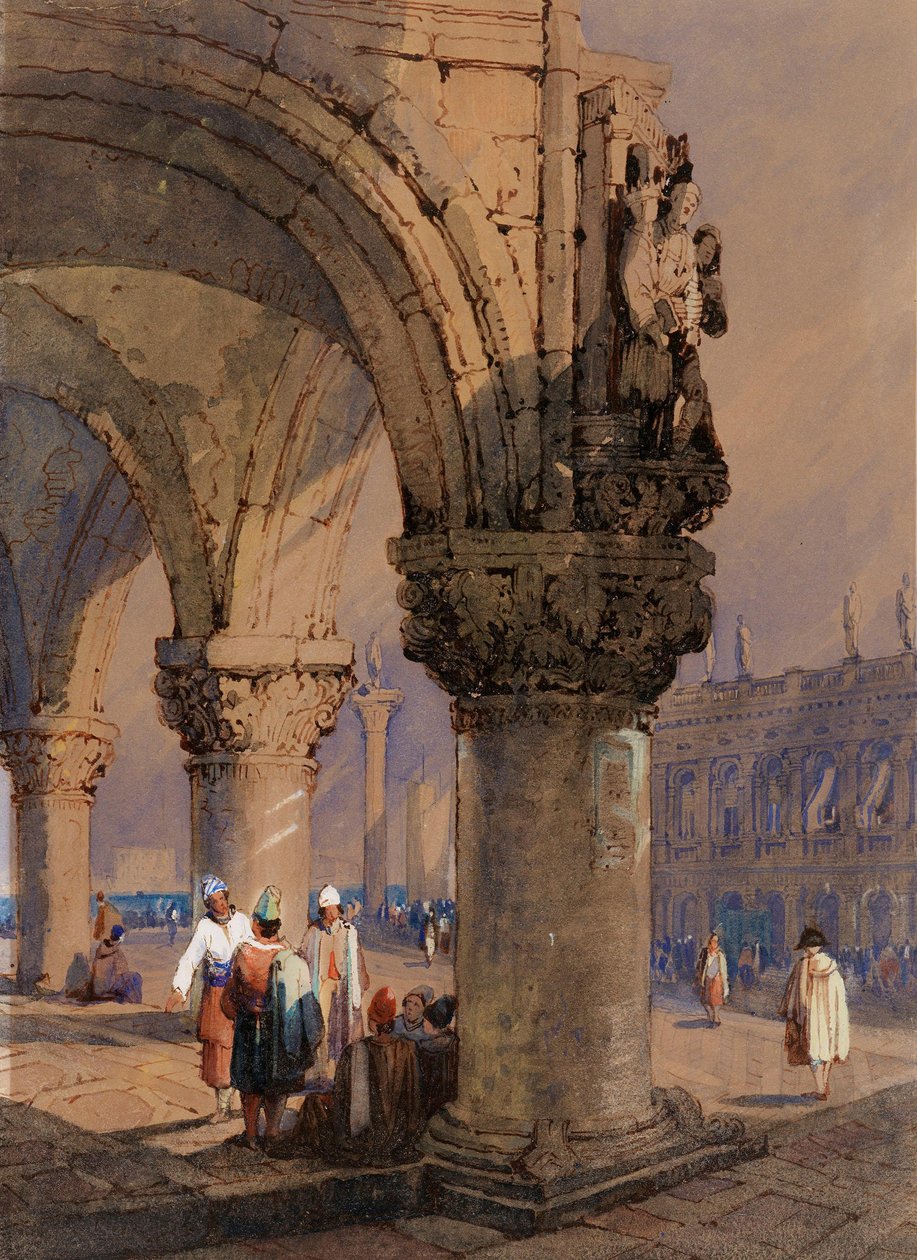 Colonnade du palais des Doges, Venise - Samuel Prout