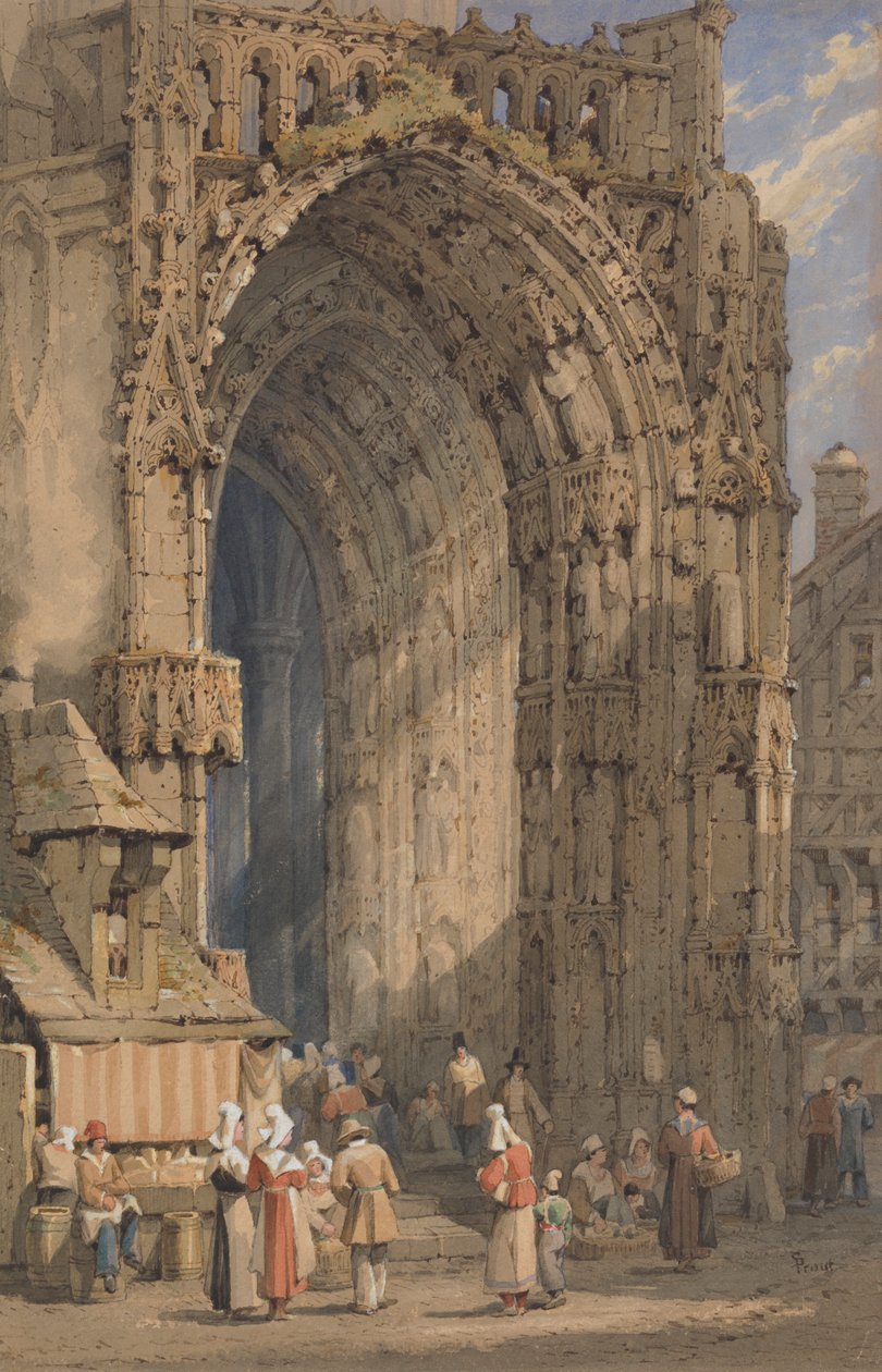 Le porche, cathédrale de Reims - Samuel Prout