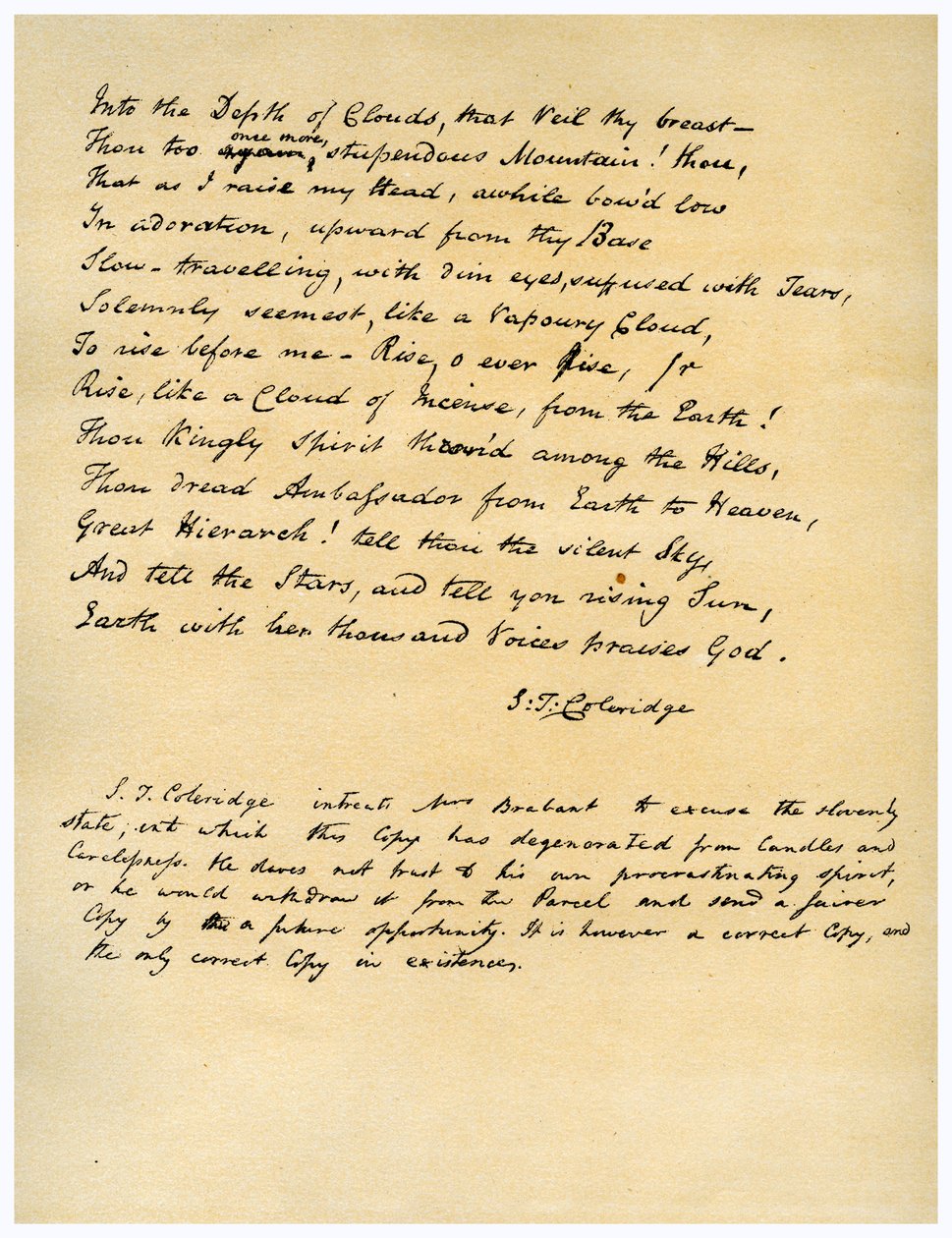 Hymne avant le lever du soleil dans la vallée de Chamouny - Samuel Taylor Coleridge