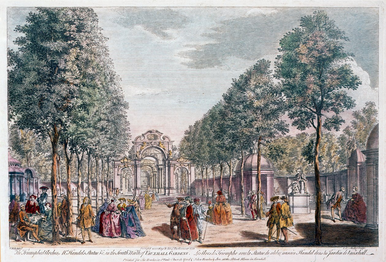 Vauxhall Gardens (gravé par John Miller alias Johann Sebastian Müller) - Samuel Wale