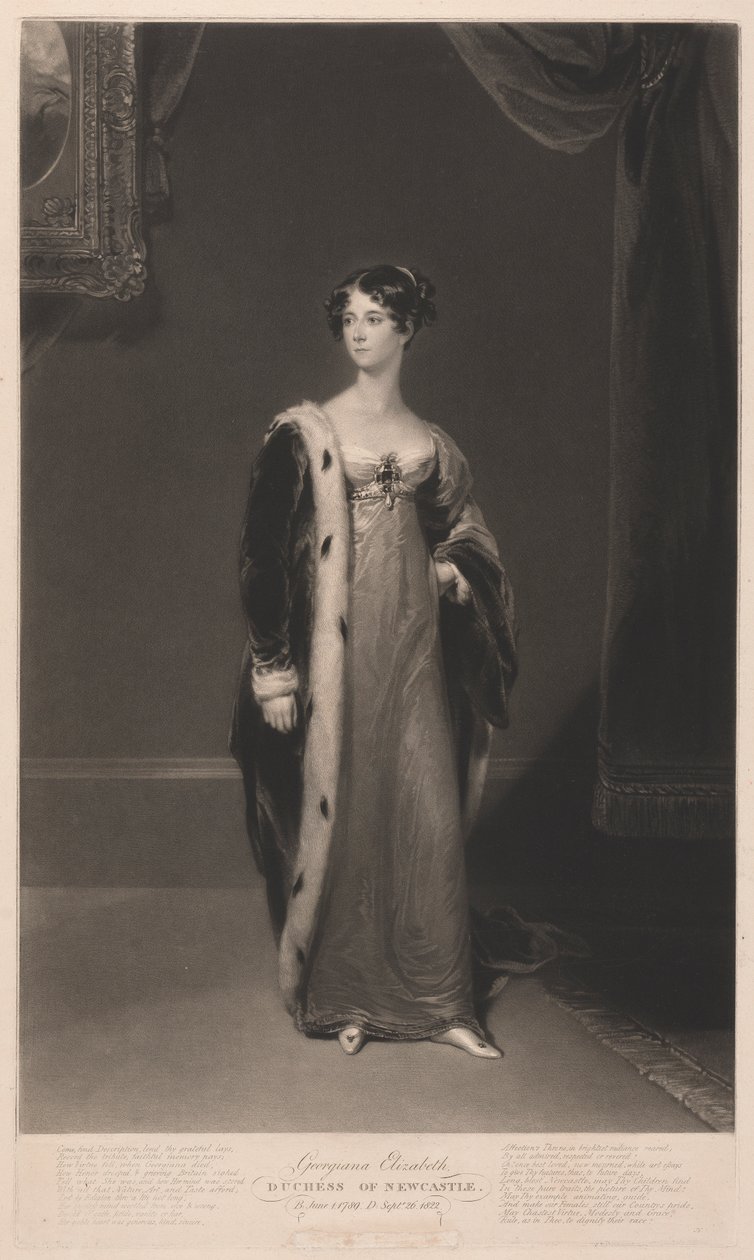 Georgiana Elizabeth Duchesse de Newcastle - Samuel William Reynolds