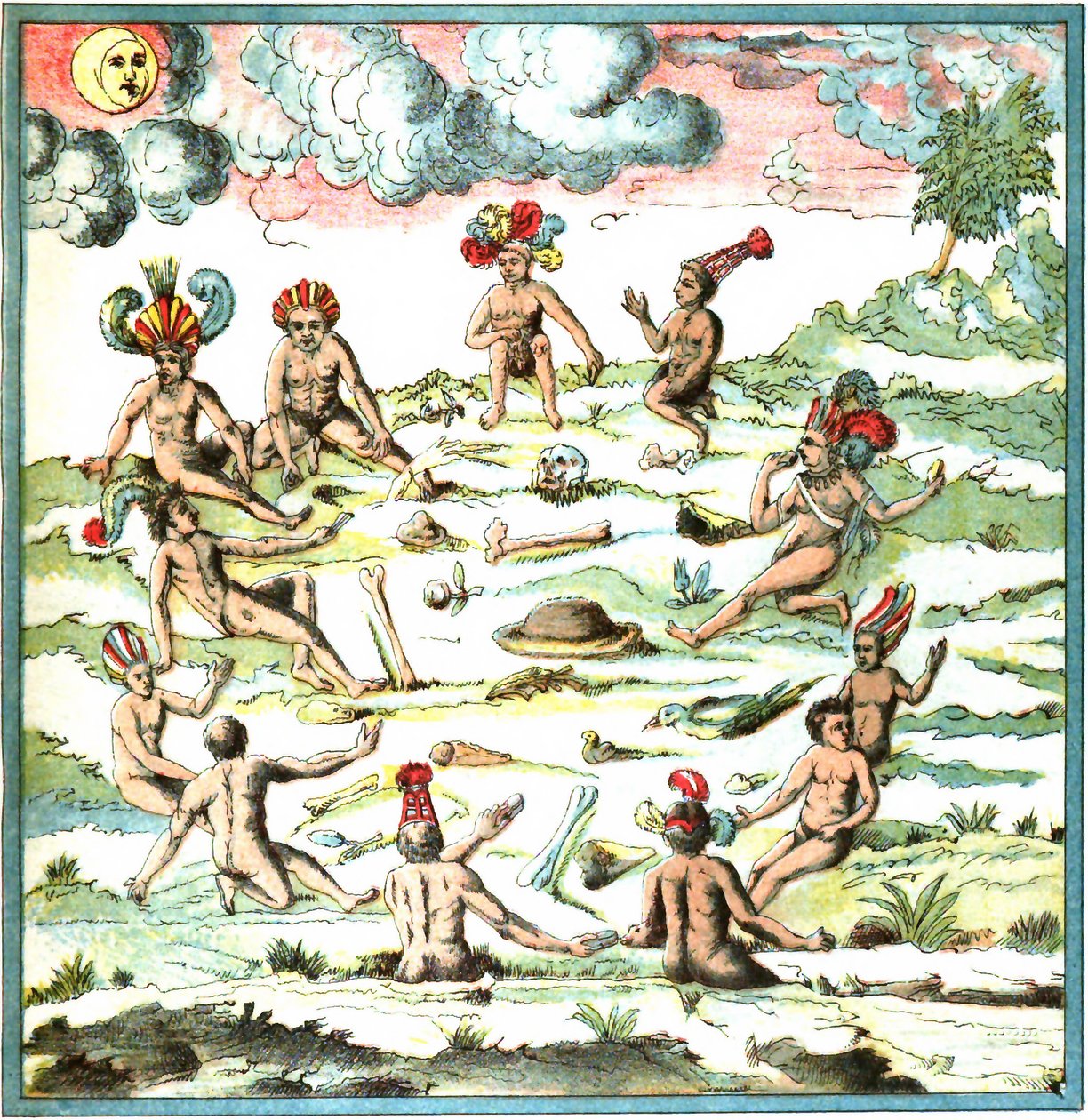Champlain Indes Occidentales planche LIX - Récit des Indiens - Samuel de Champlain