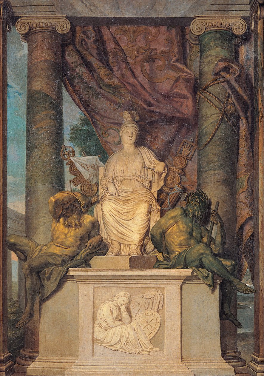 Tapisserie avec la déesse Roma - San Michele Manufacture