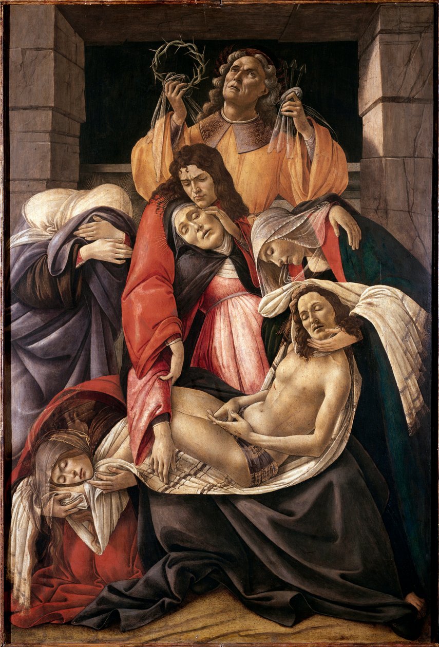 Lamentation sur le Christ mort (détrempe sur bois) - Sandro Botticelli
