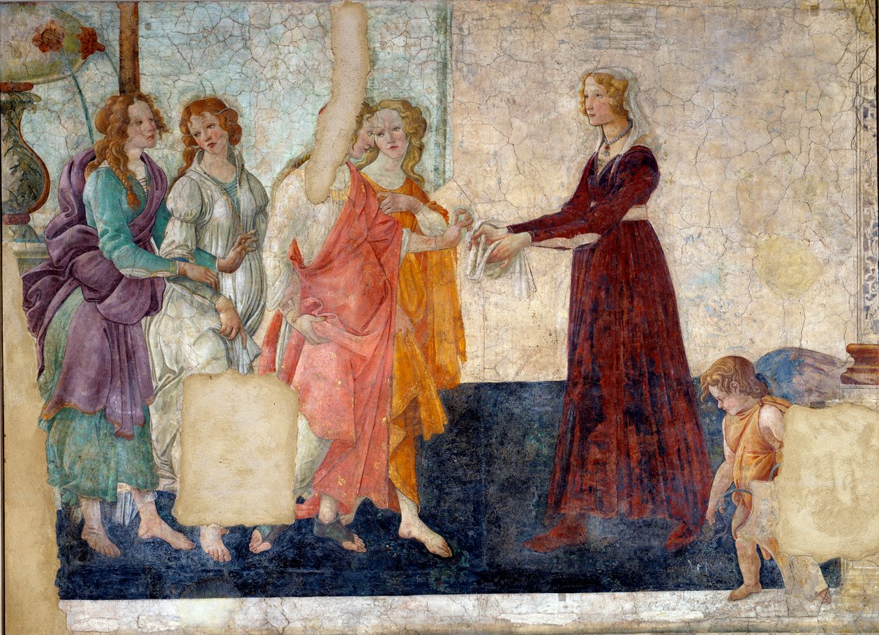 Vénus et les Grâces offrant des présents à une jeune fille - Sandro Botticelli
