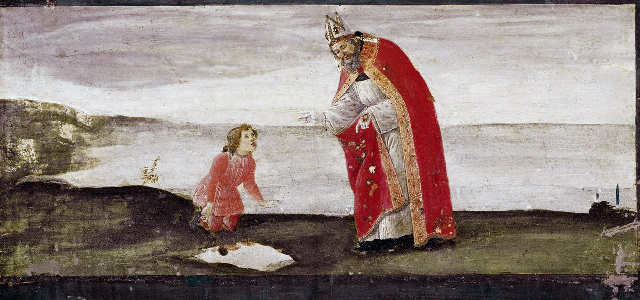 Vision de Saint Augustin (détail du retable de Saint Barnaba) - Sandro Botticelli