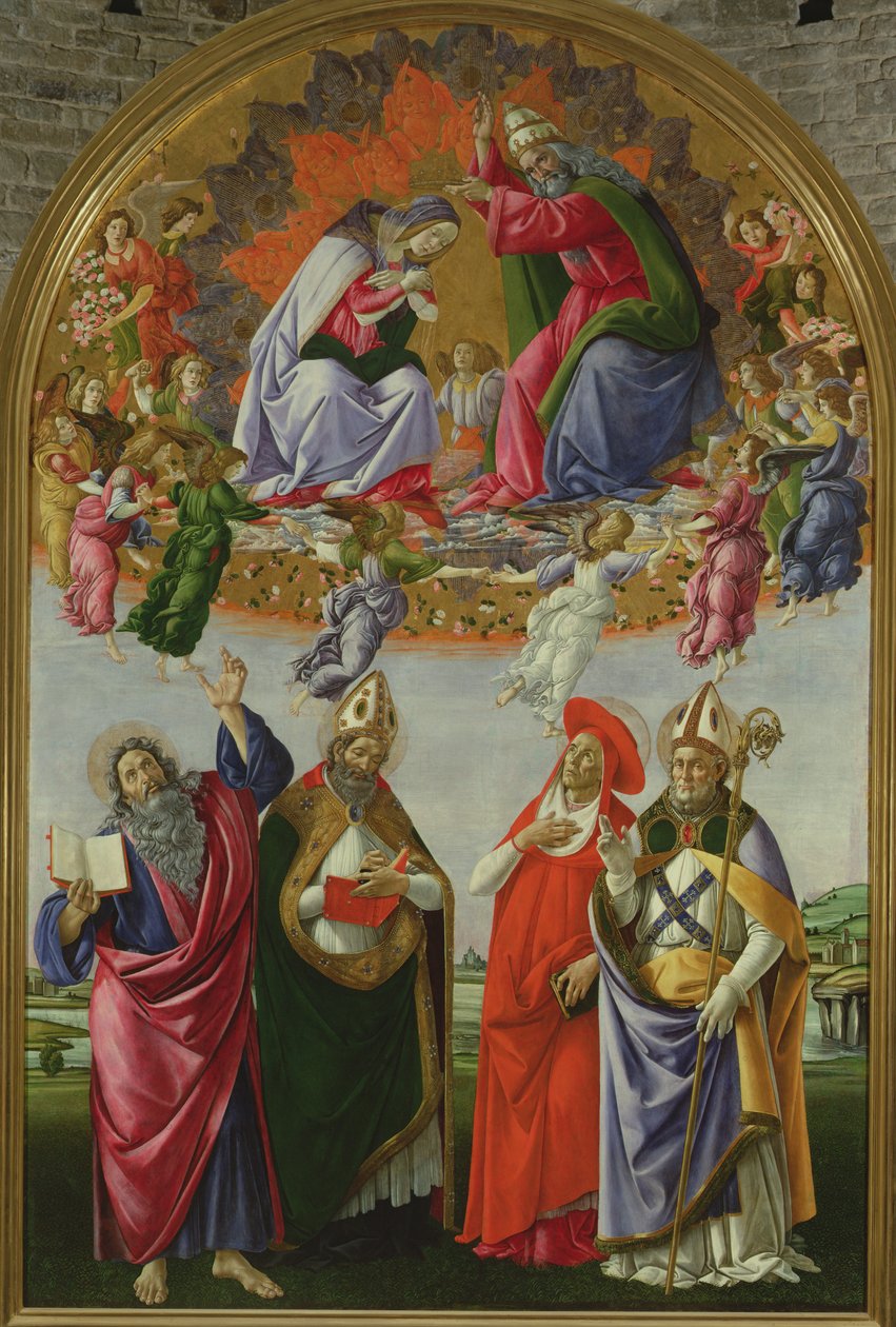 Couronnement de la Vierge (Retable de San Marco), 1490-92 - Sandro Botticelli