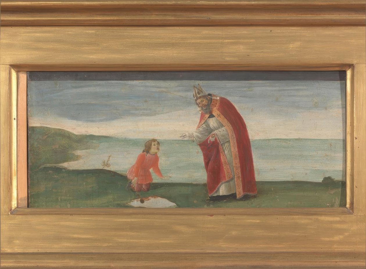 Saint Augustin et le garçon sur la plage - Sandro Botticelli