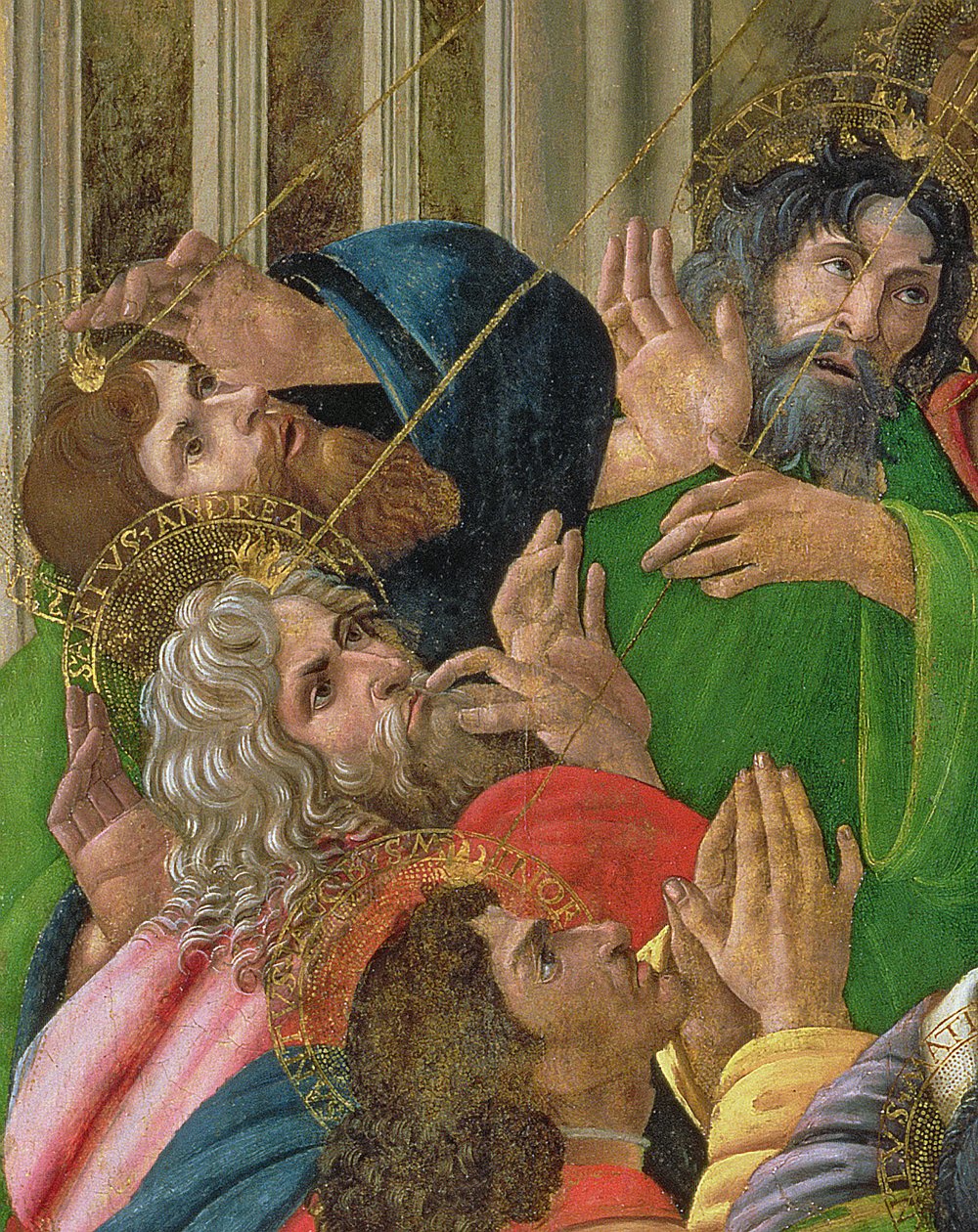 (détail) de La Descente du Saint-Esprit, 1495-1505 - Sandro Botticelli