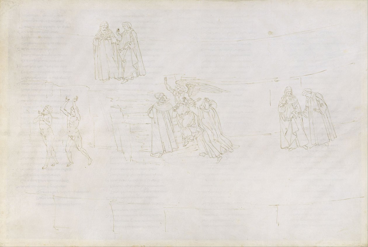Illustration de la Divine Comédie de Dante Alighieri Purgatorio 17, 1480-1490 - Sandro Botticelli