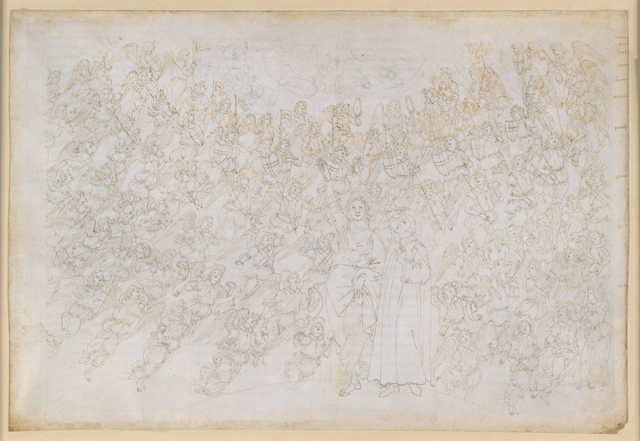 La Divine Comédie, Paradis XXVIII. Neuvième sphère (ciel de cristal ou Primum Mobile) : Dante voit Dieu sous la forme d