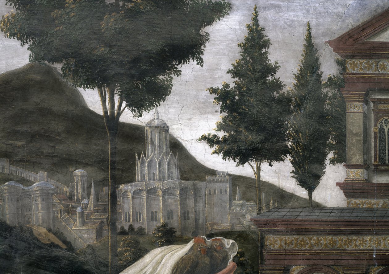 La Purification du lépreux et la Tentation du Christ, dans la Chapelle Sixtine : détail d