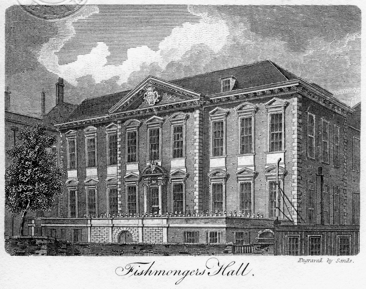 Fishmongers Hall, City de Londres, 1811 - Sands