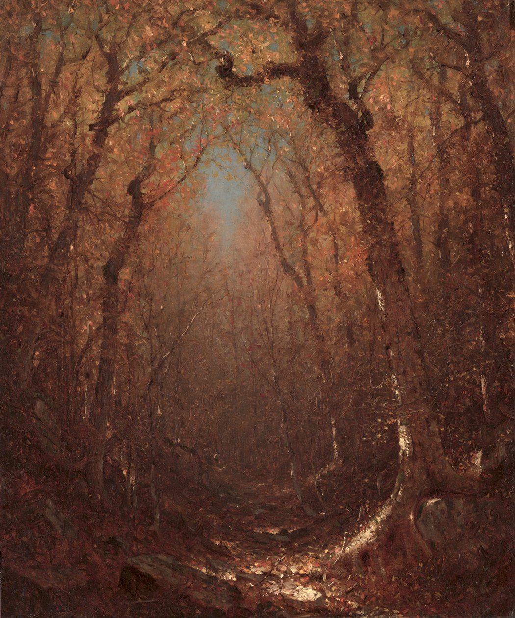 Automne, un chemin forestier - Sanford Robinson Gifford