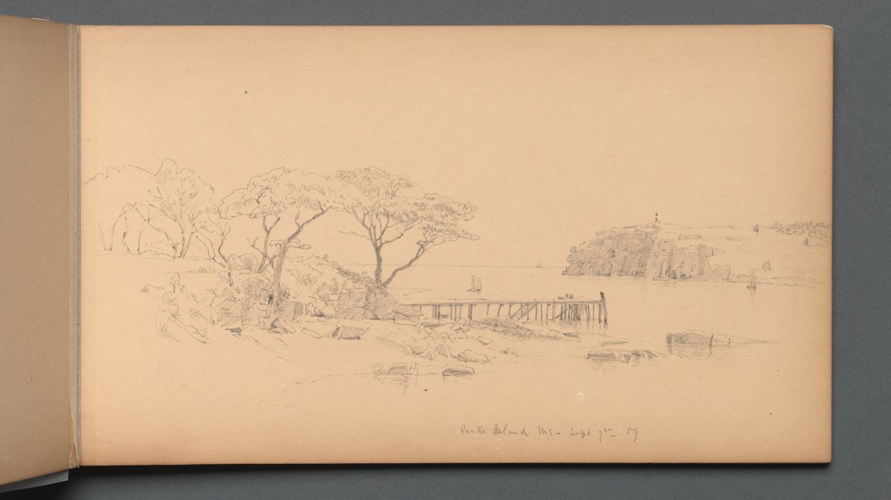 Carnet de croquis, page 20 : Peaks Island, ME, 7 septembre - Sanford Robinson Gifford