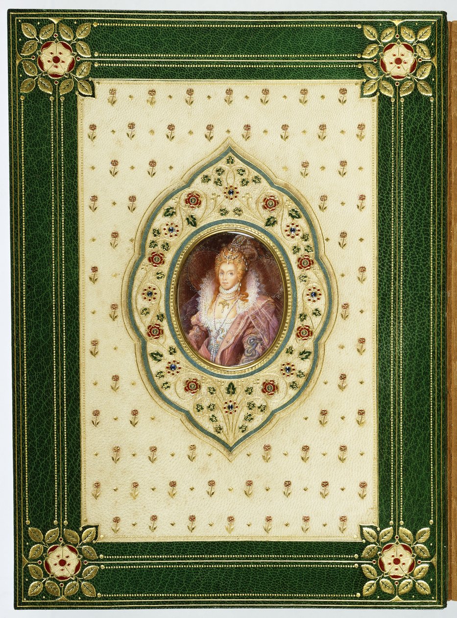 Un portrait ovale de la reine Elizabeth I - Sangorski and Sutcliffe