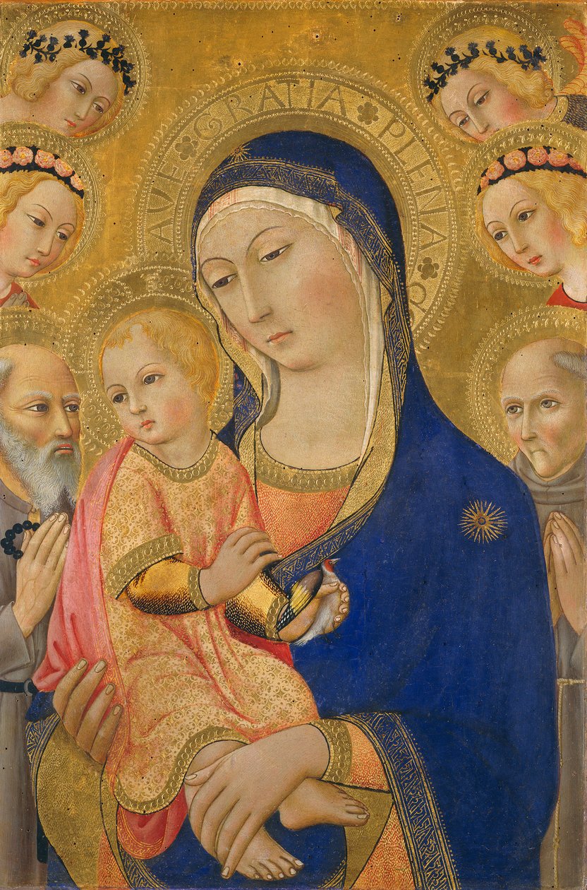Madone et Enfant avec Saint Jérôme, Saint Bernardin et Anges, vers 1460-70 - Sano di Pietro