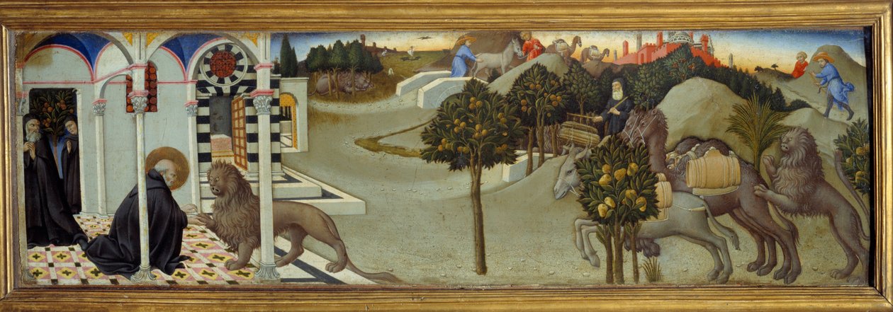 Scène de la vie de Saint Jérôme - Sano di also Ansano di Pietro di Mencio Pietro