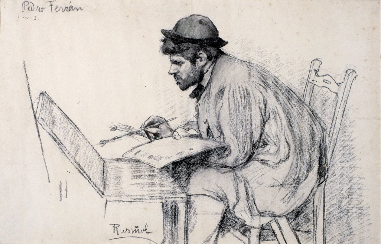 Portrait de Pere Ferran - Santiago Rusiñol