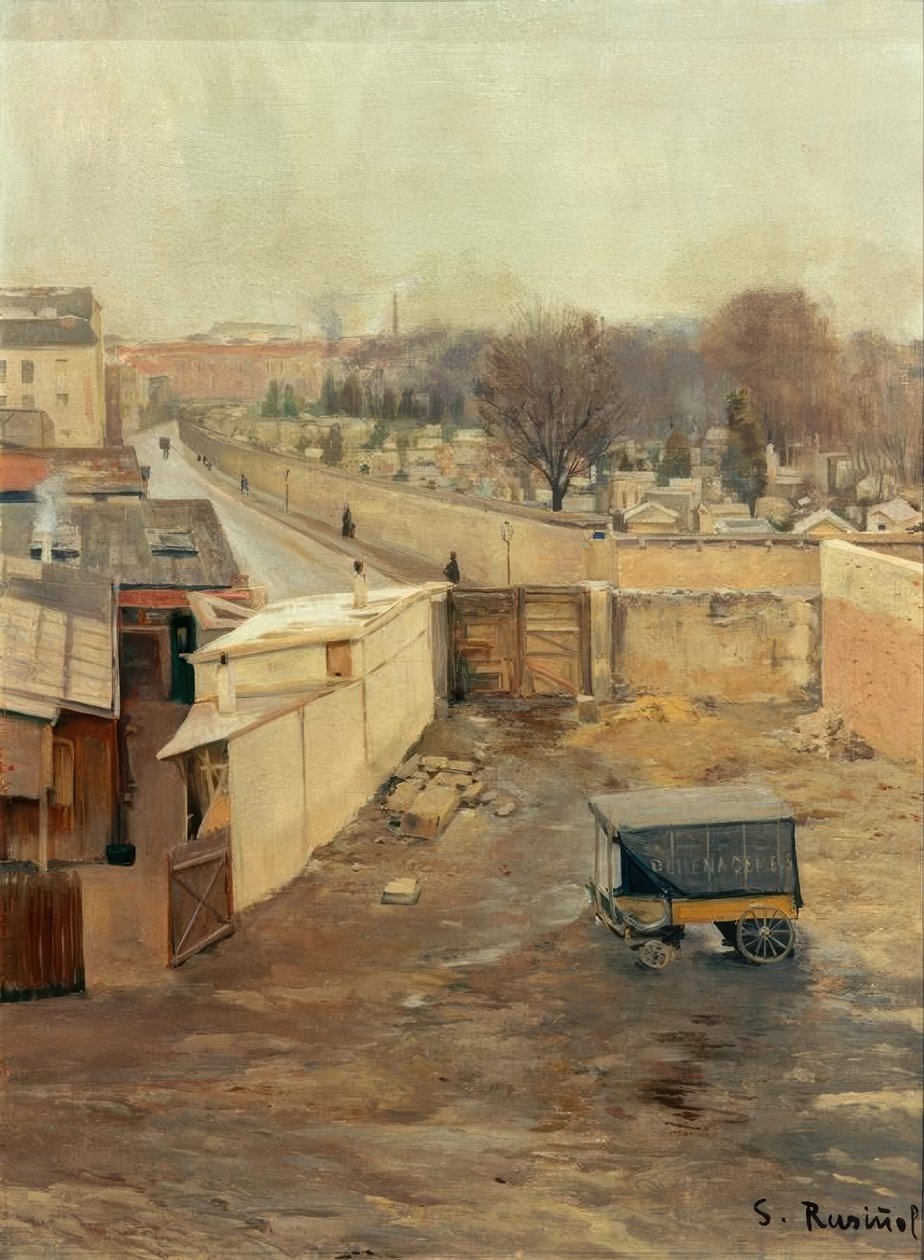 Vue du cimetière de Montmartre - Santiago Rusiñol