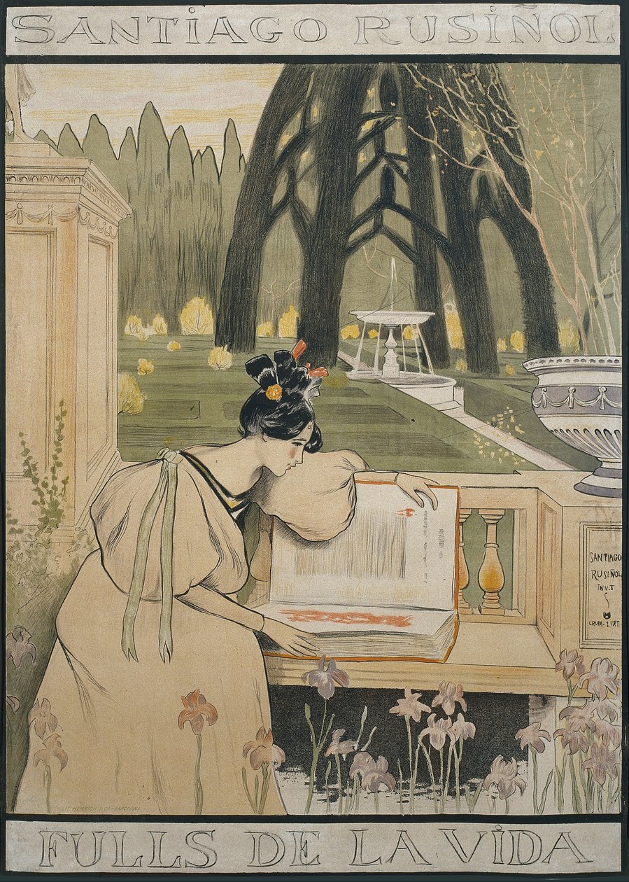 Fulls de la vida Affiche - Santiago Rusiñol