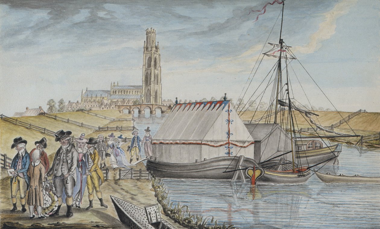 Pesée des poissons après une prise, 1791 de Sir Joseph Banks Fishery Book of the River Wytham in Lincolnshire, publié en 1784-96 - Sarah Sophia Banks