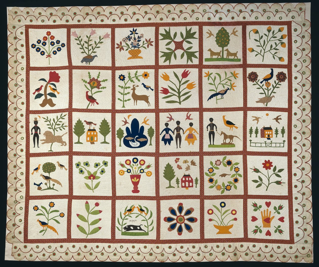 Couvre-lit connu sous le nom de Quilt Album - Sarah Ann Wilson
