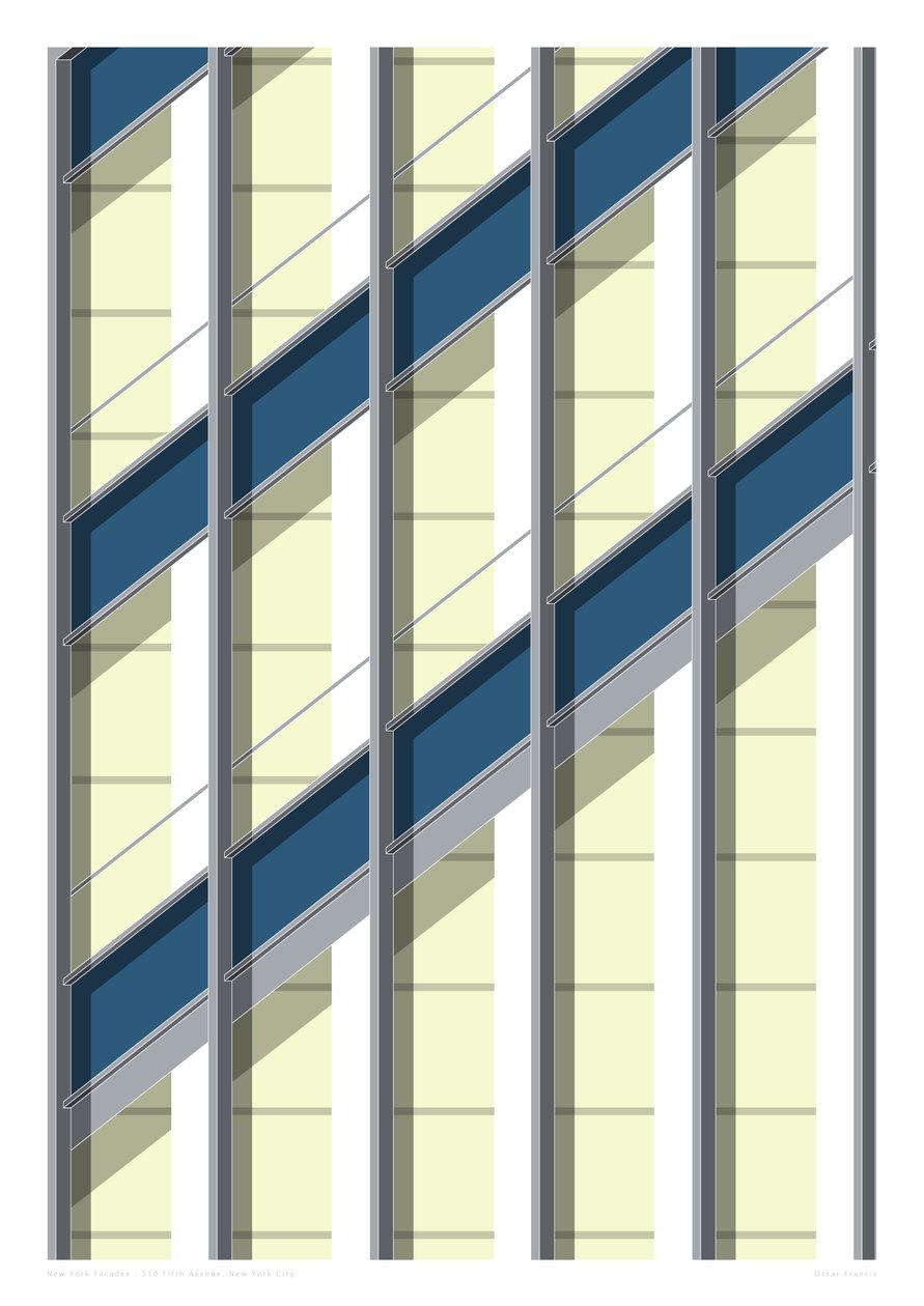 510 Fifth Avenue, NYC, 2015 (impression graphique giclée) - Sarah Evans