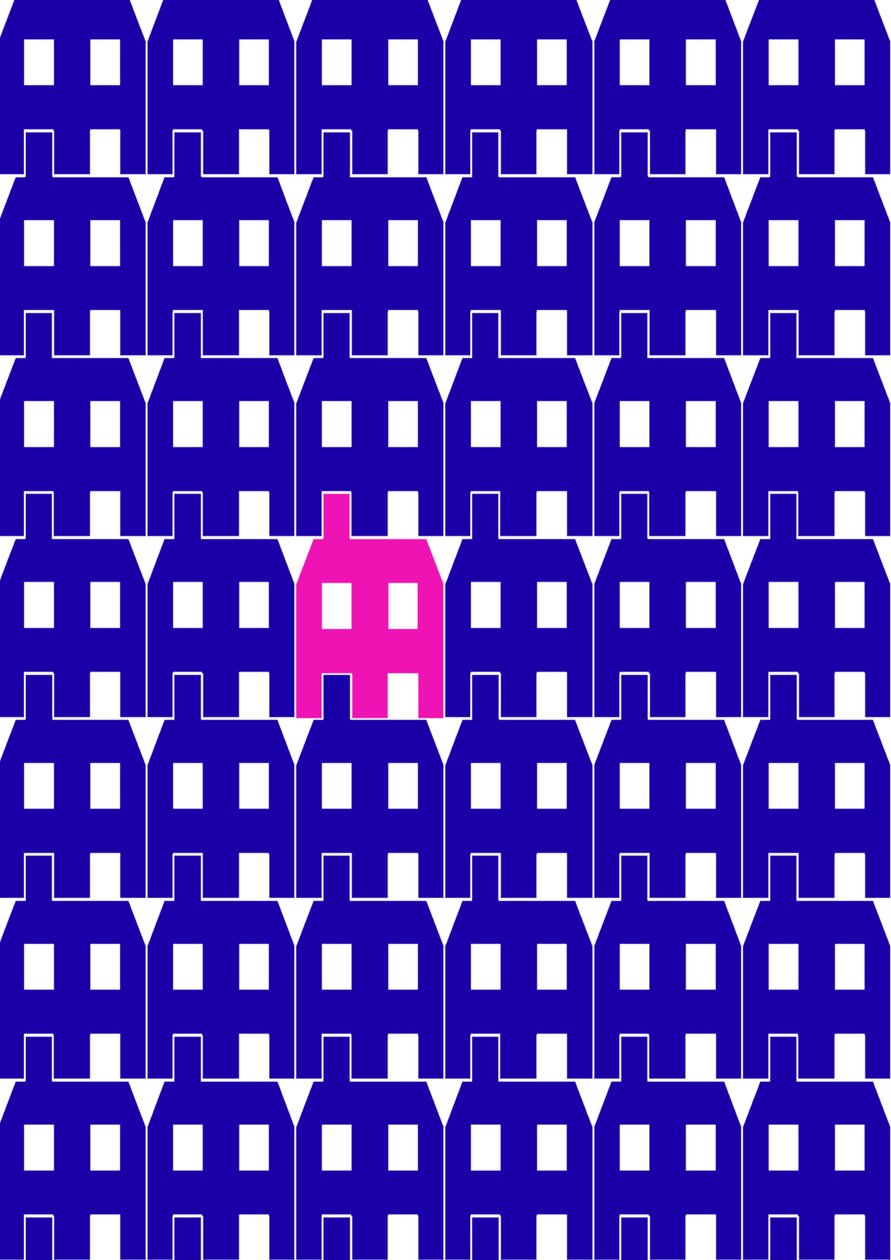 Blue Paper House_Large, 2020 (numérique) - Sarah Evans