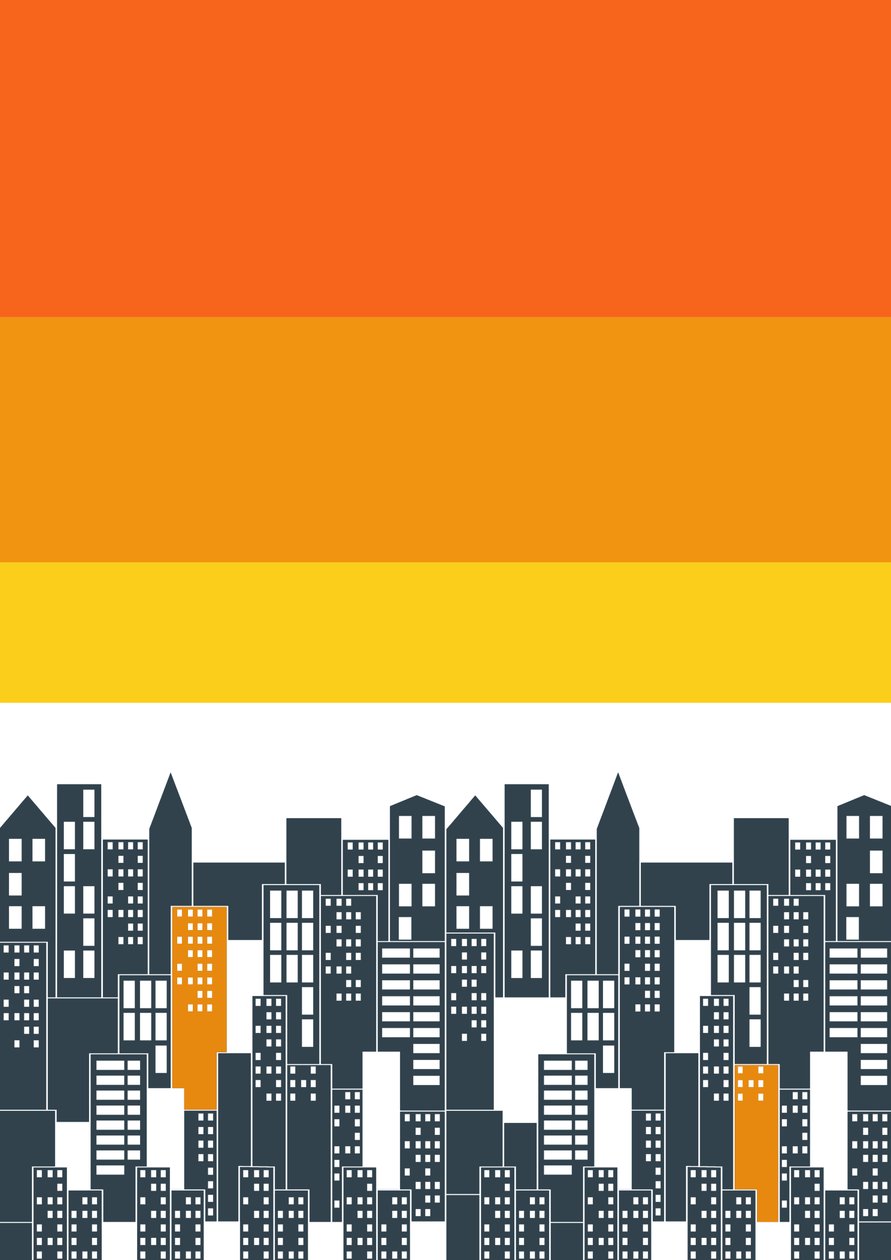 Coucher de soleil sur la ville, 2020 (numérique) - Sarah Evans