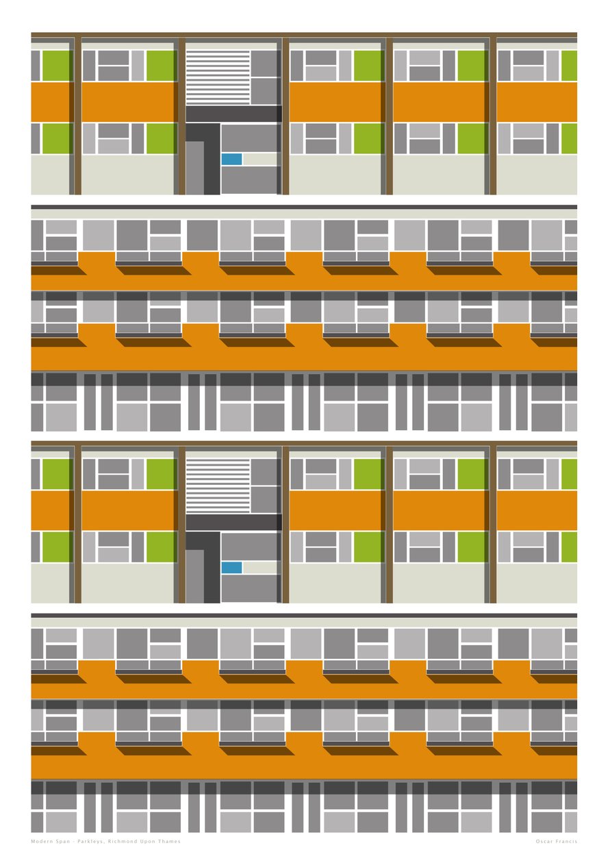 Parleys Estate, 2016 (impression graphique giclée) - Sarah Evans