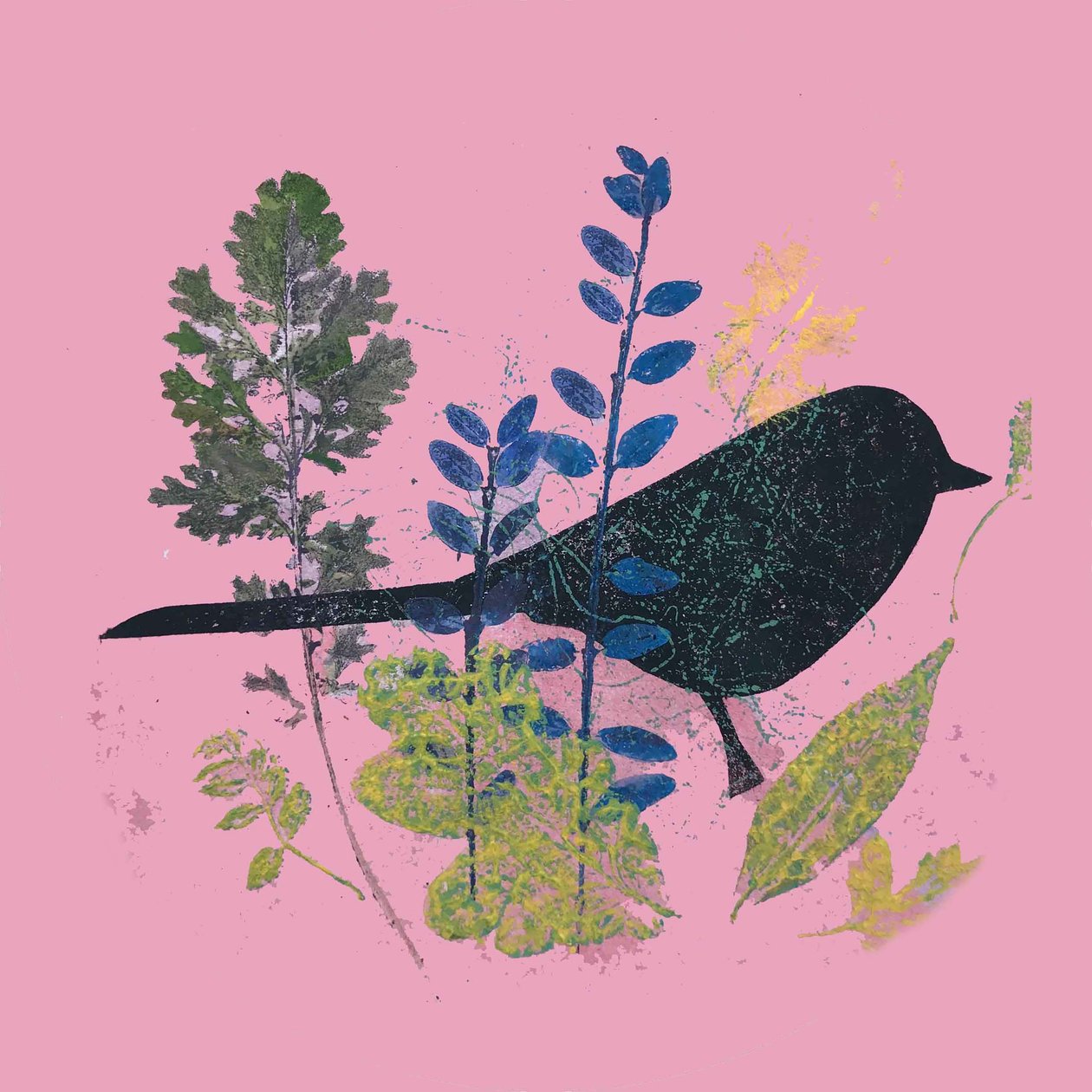 Oiseau et feuilles - Sarah Thompson Engels