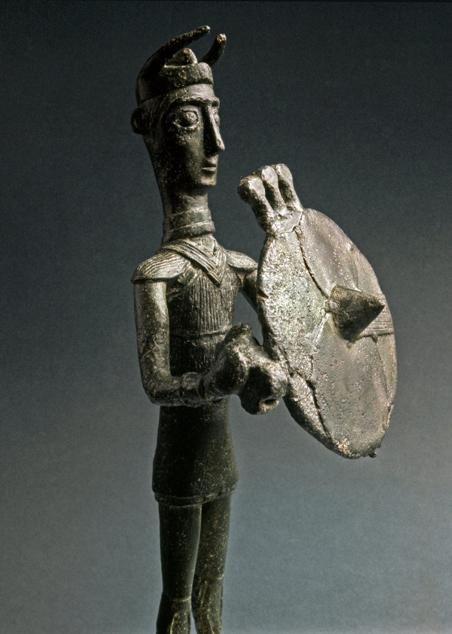 Culture nuragique sarde : statuette en bronze d